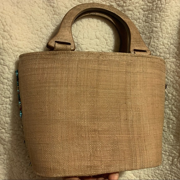 Cebu signature collection beaded art wood handle arm purse - Picture 2 of 4